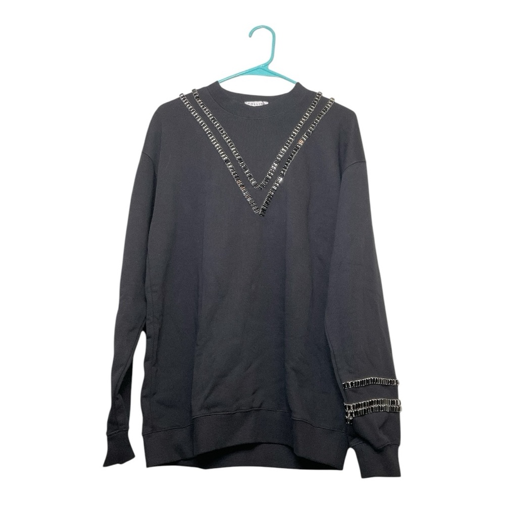 Women’s NWT Collina Strada Baguette Crystal Trim sweatshirt, size small